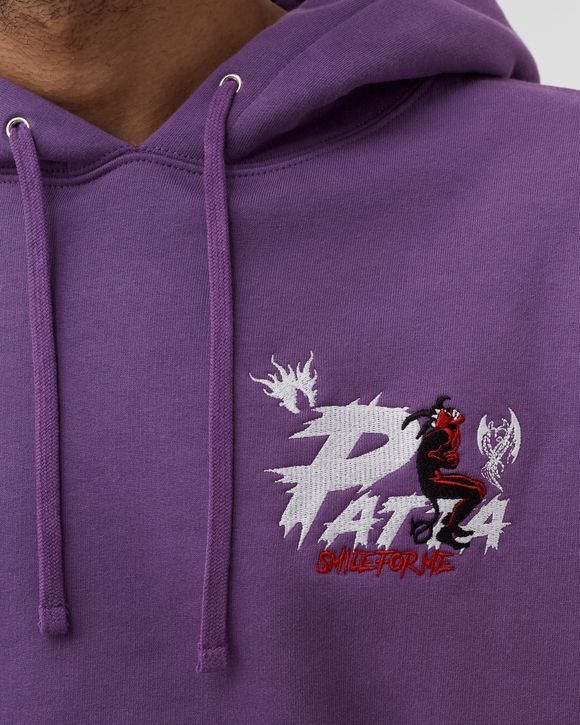 PATTA PATTA SMILE FOR ME BOXY HOODED SWEATER Purple CRUSHED GRAPE