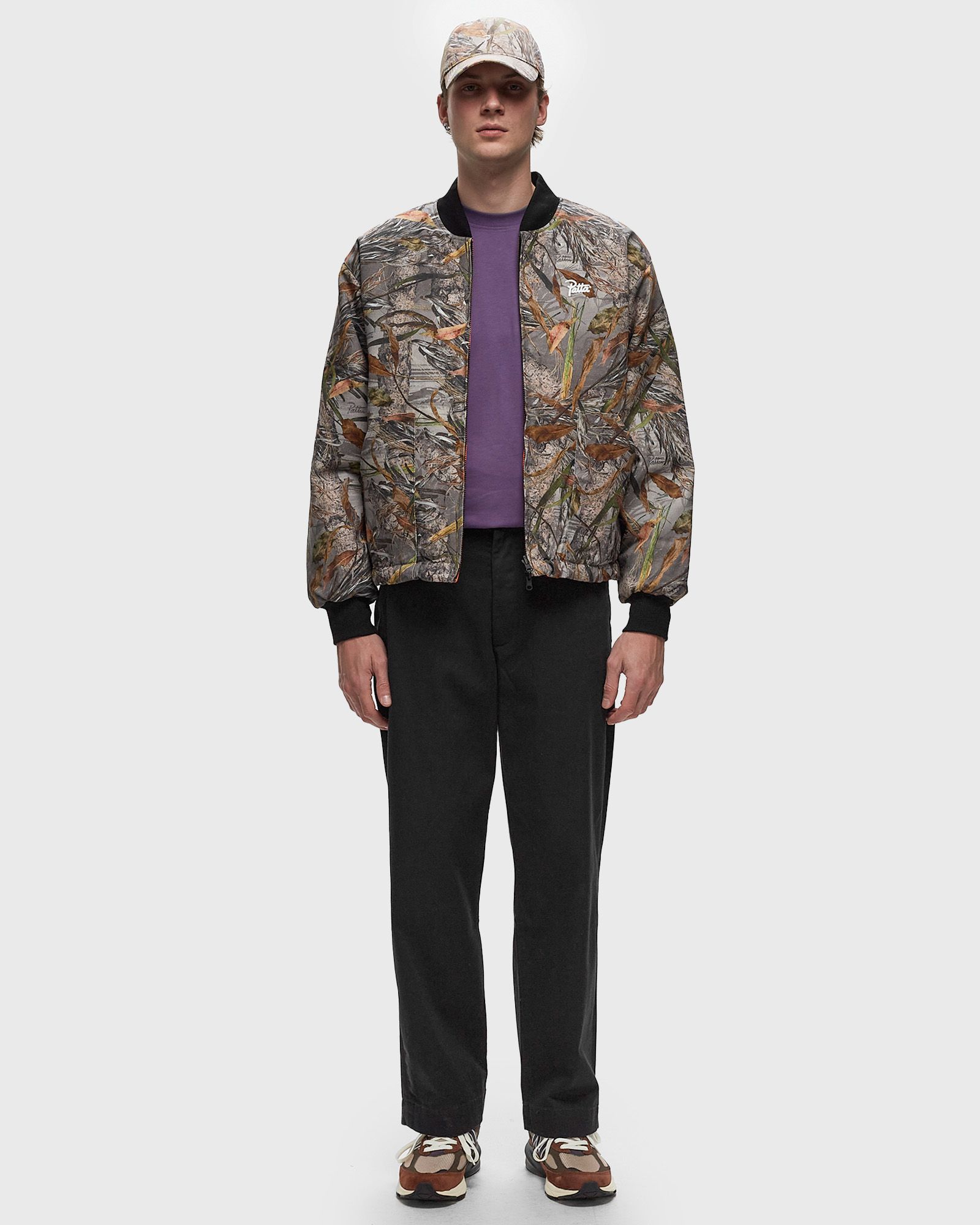 Patta Nature Print Reversible Canvas Bomber Jacket