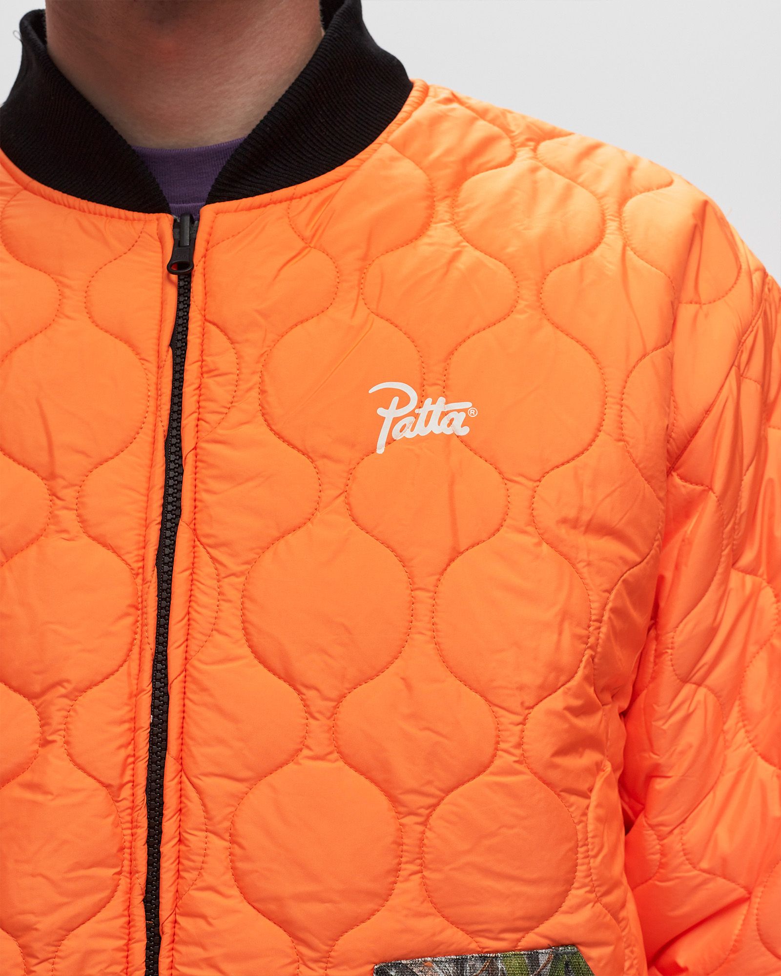 Patta Nature Print Reversible Canvas Bomber Jacket
