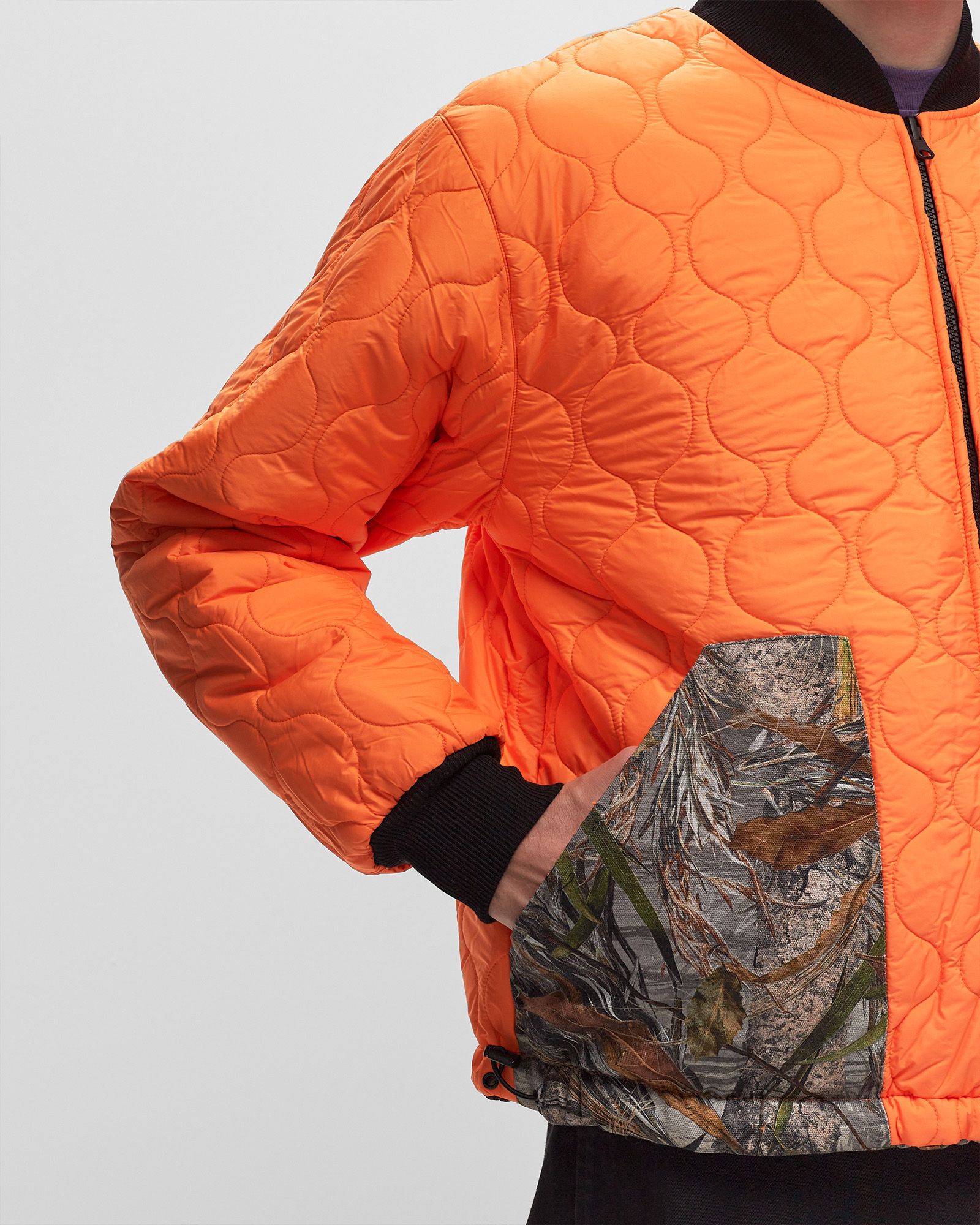 Patta Nature Print Reversible Canvas Bomber Jacket