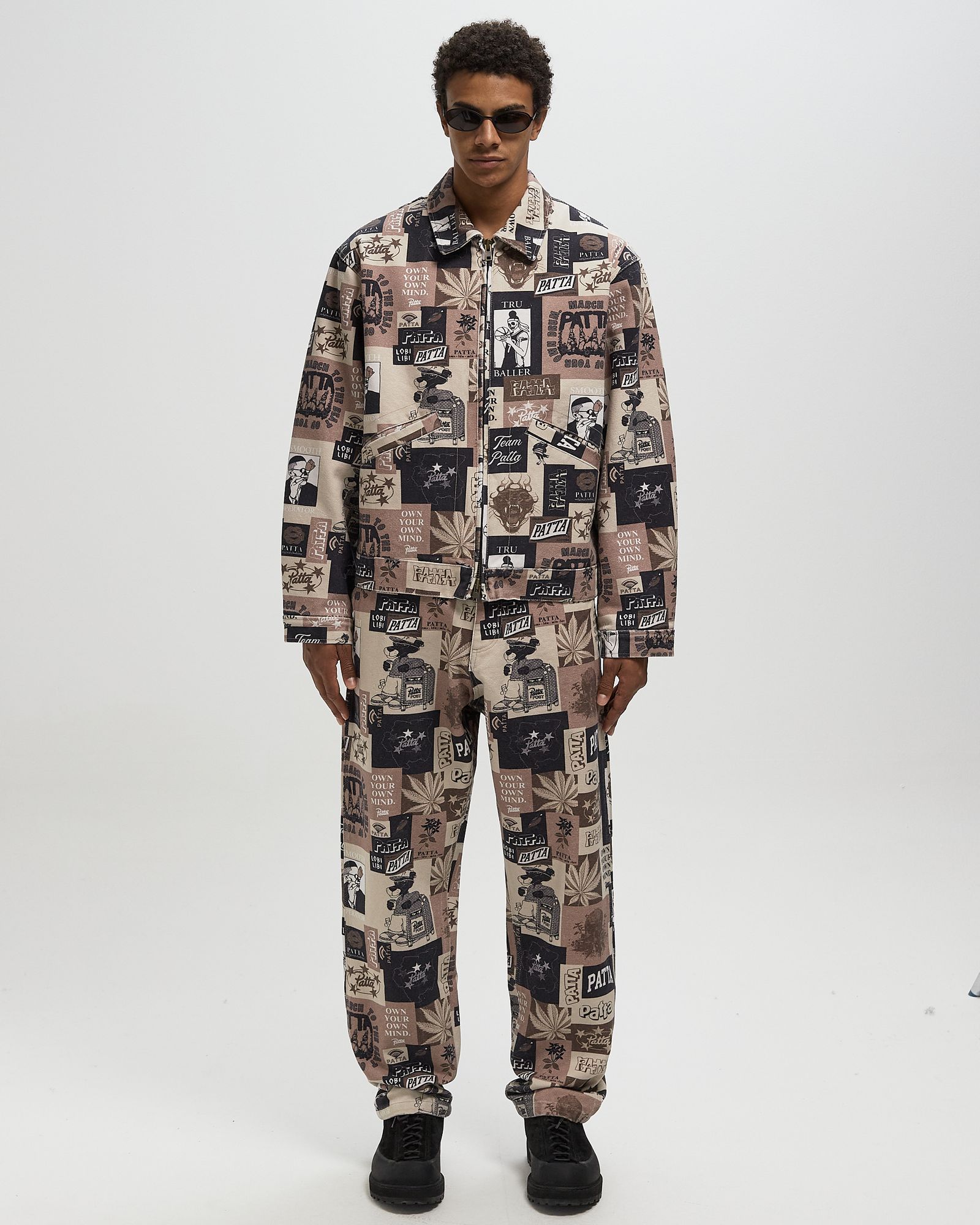 Collage Canvas Pants