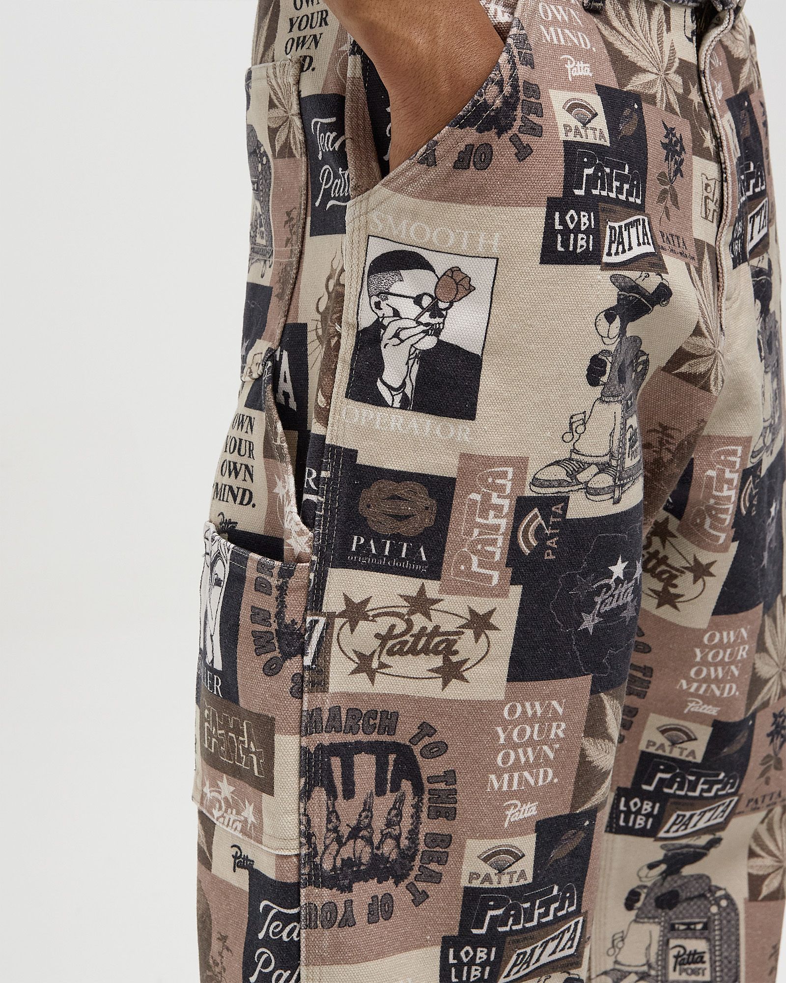 Collage Canvas Pants