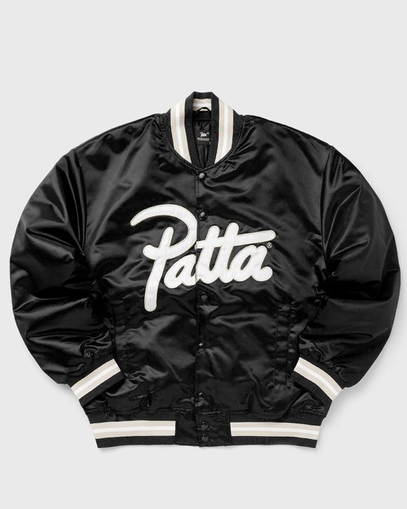 Script Logo Satin Varsity Jacket