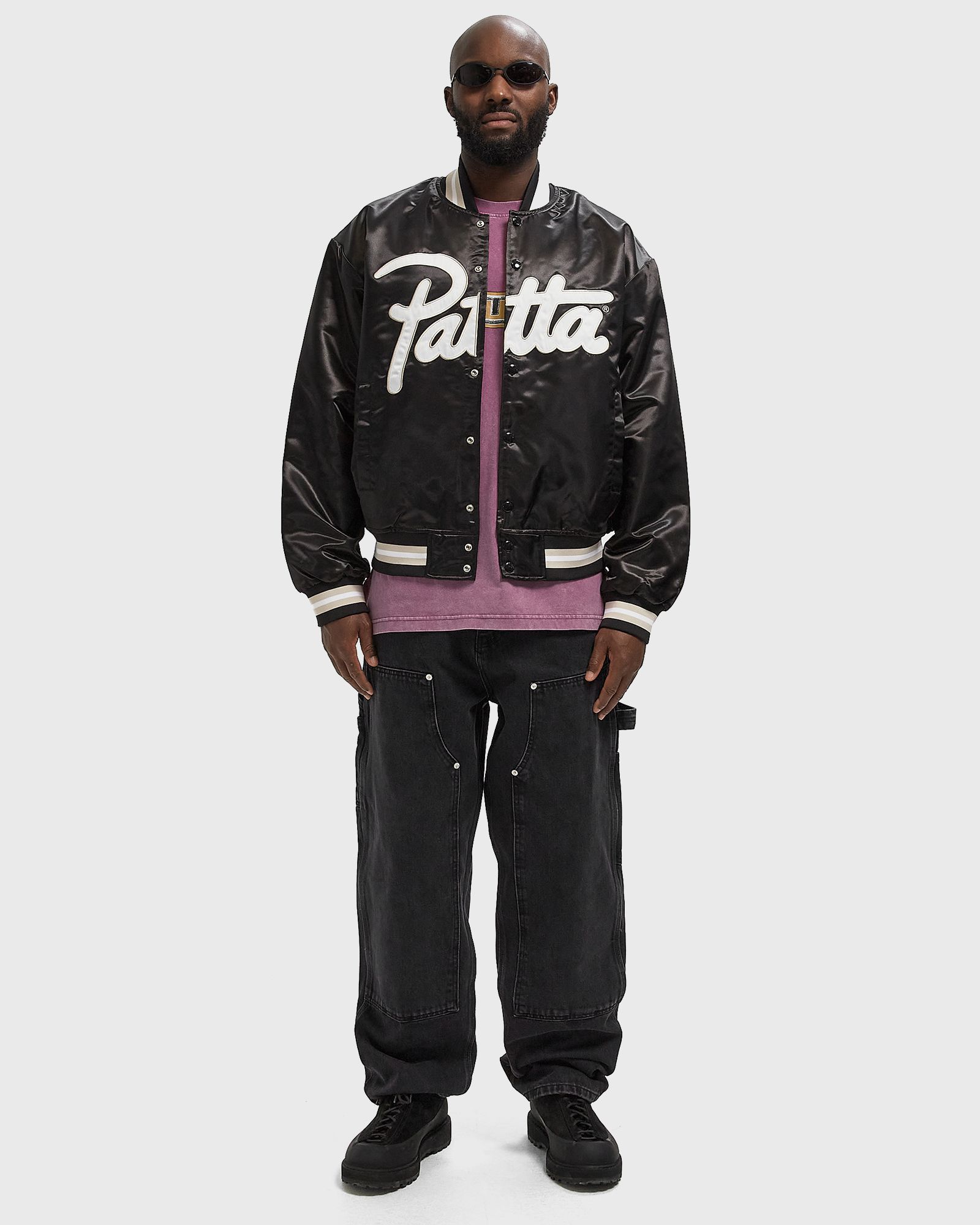 Script Logo Satin Varsity Jacket