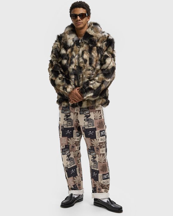 Faux Fur Patchwork Jacket