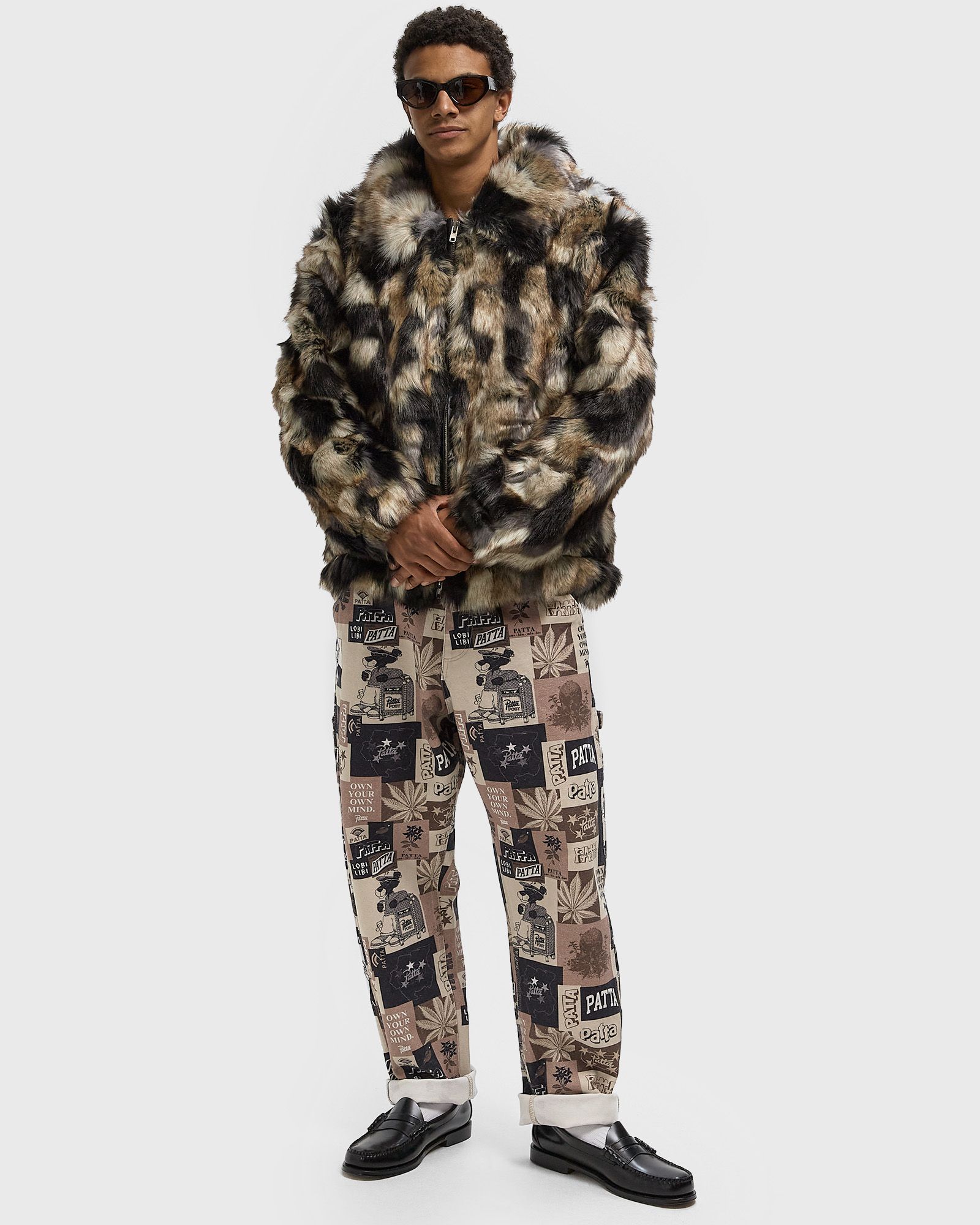 Faux Fur Patchwork Jacket