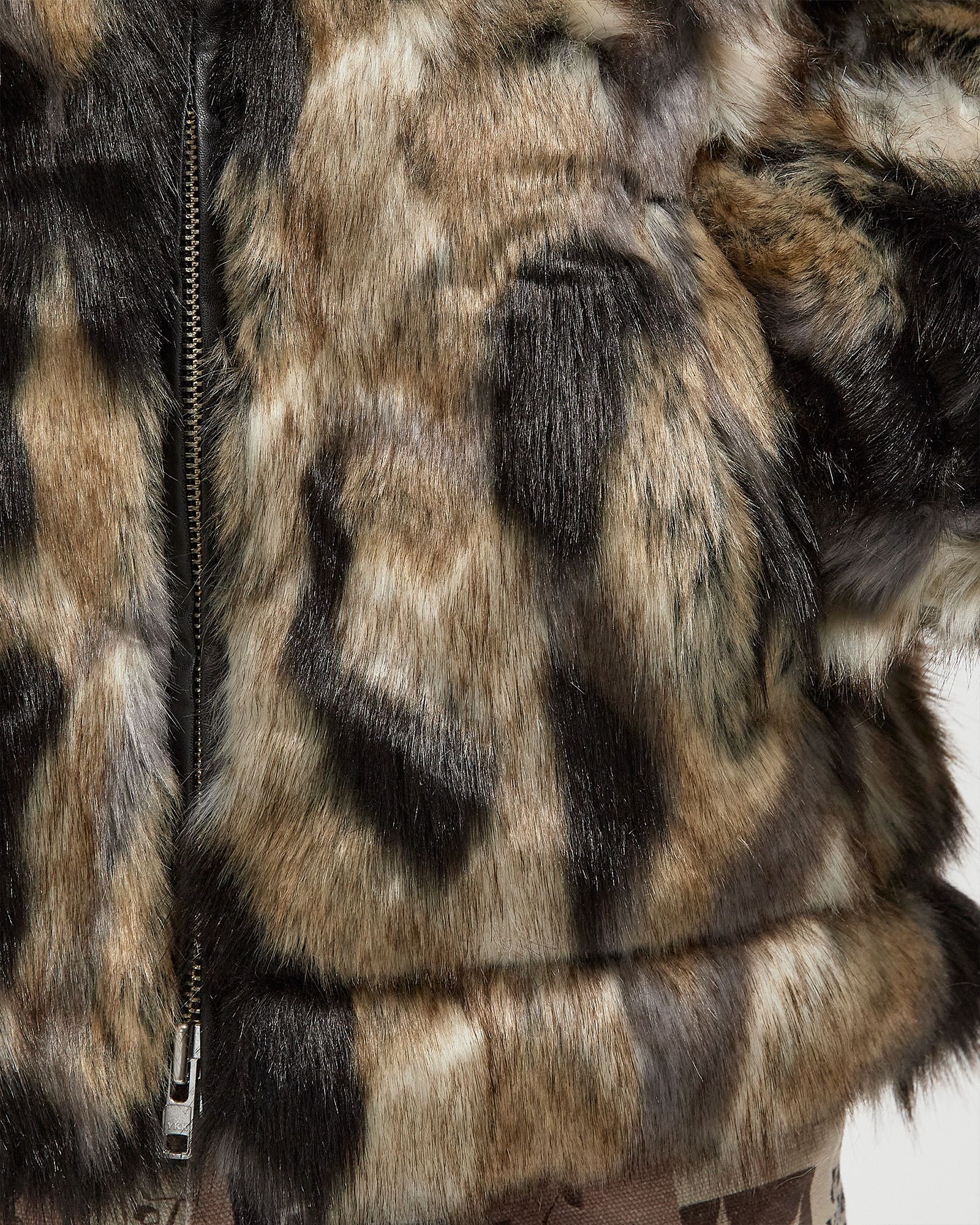 Faux Fur Patchwork Jacket
