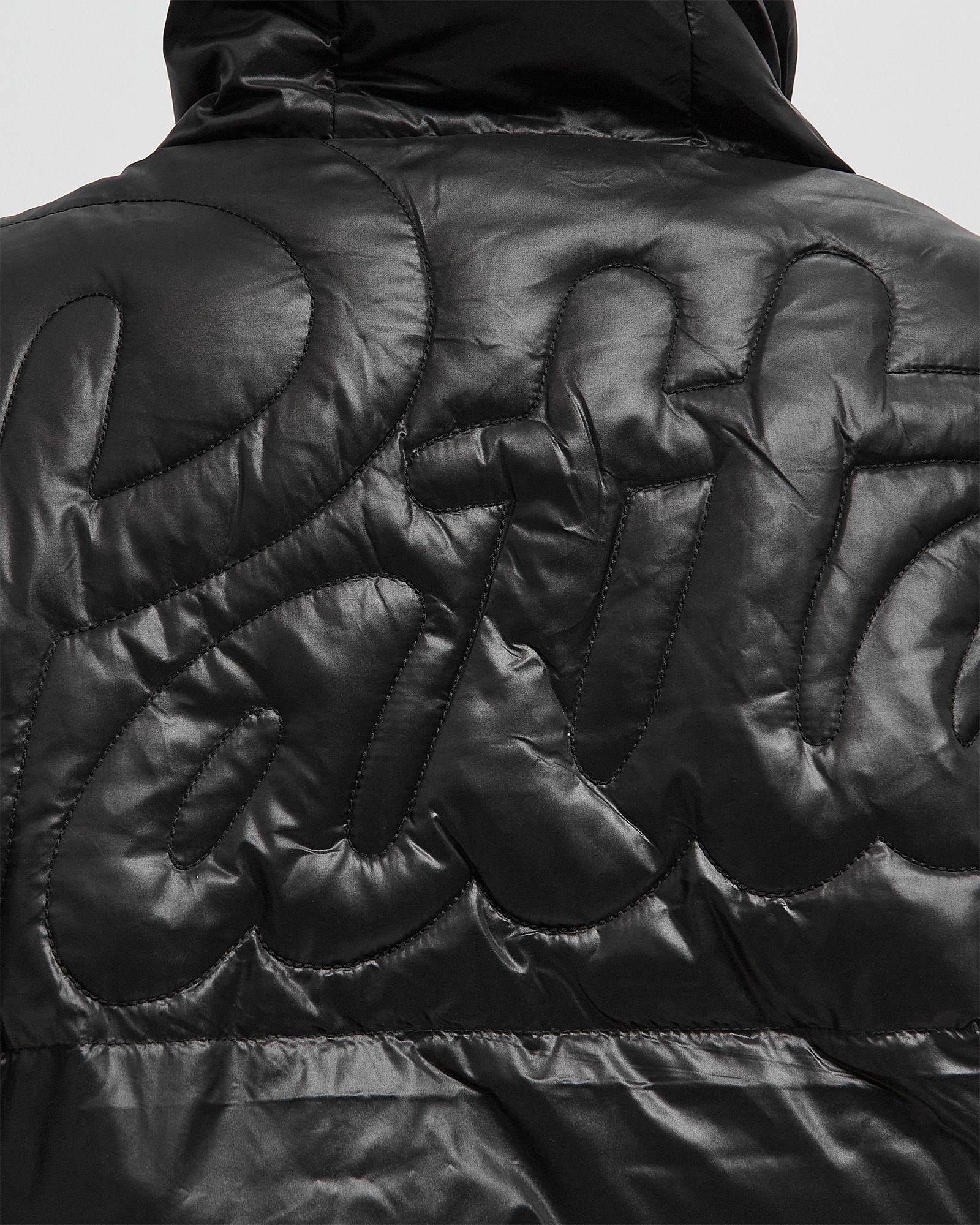 Quilted Script Logo Puffer Jacket
