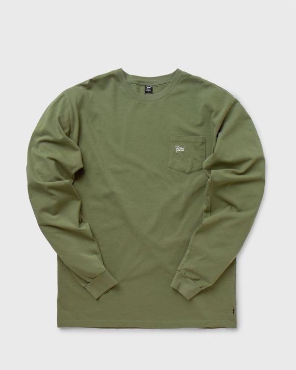 Basic Washed Pocket Longsleeve T-Shirt