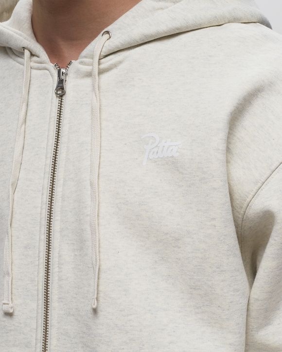 PATTA BASIC WAFFLE ZIP HOODED SWEATER Grey - Melange Grey