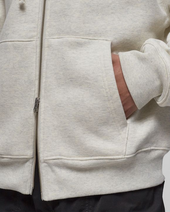 BASIC WAFFLE ZIP HOODED SWEATER