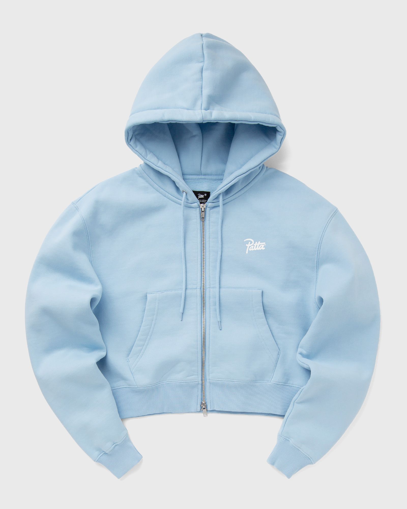 Basic Crop Zip Up Hooded Sweater