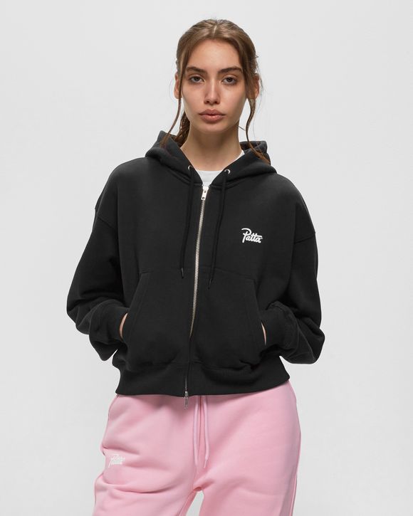 Basic Cropped Zip Hooded Sweater