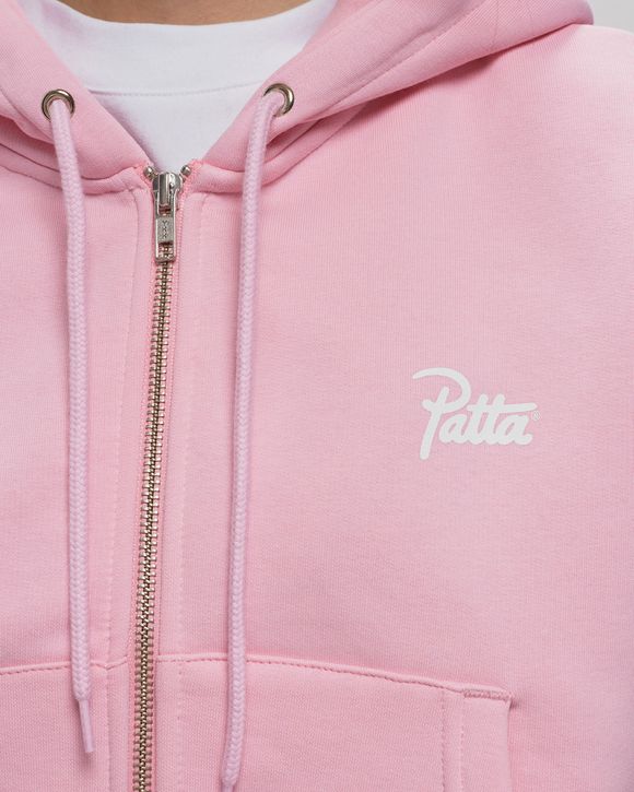 PATTA Basic Cropped Zip Hooded Sweater Pink | BSTN Store