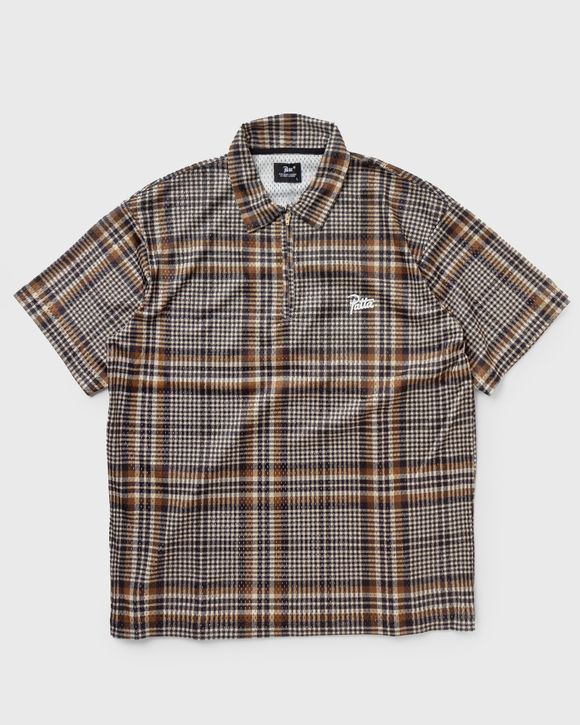 Glen Check Mesh Shortsleeve Polo