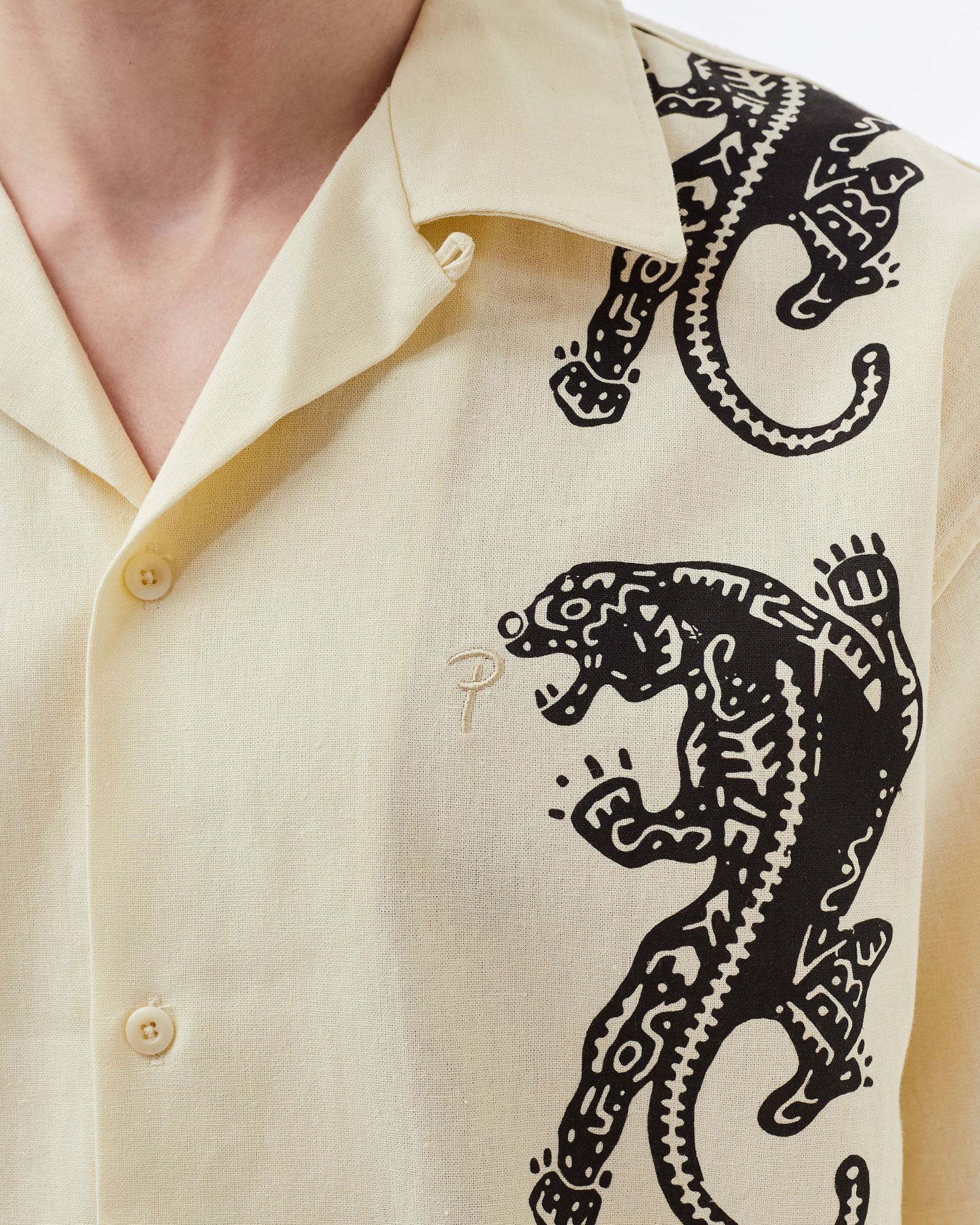 Block Print Panther Shortsleeve Shirt