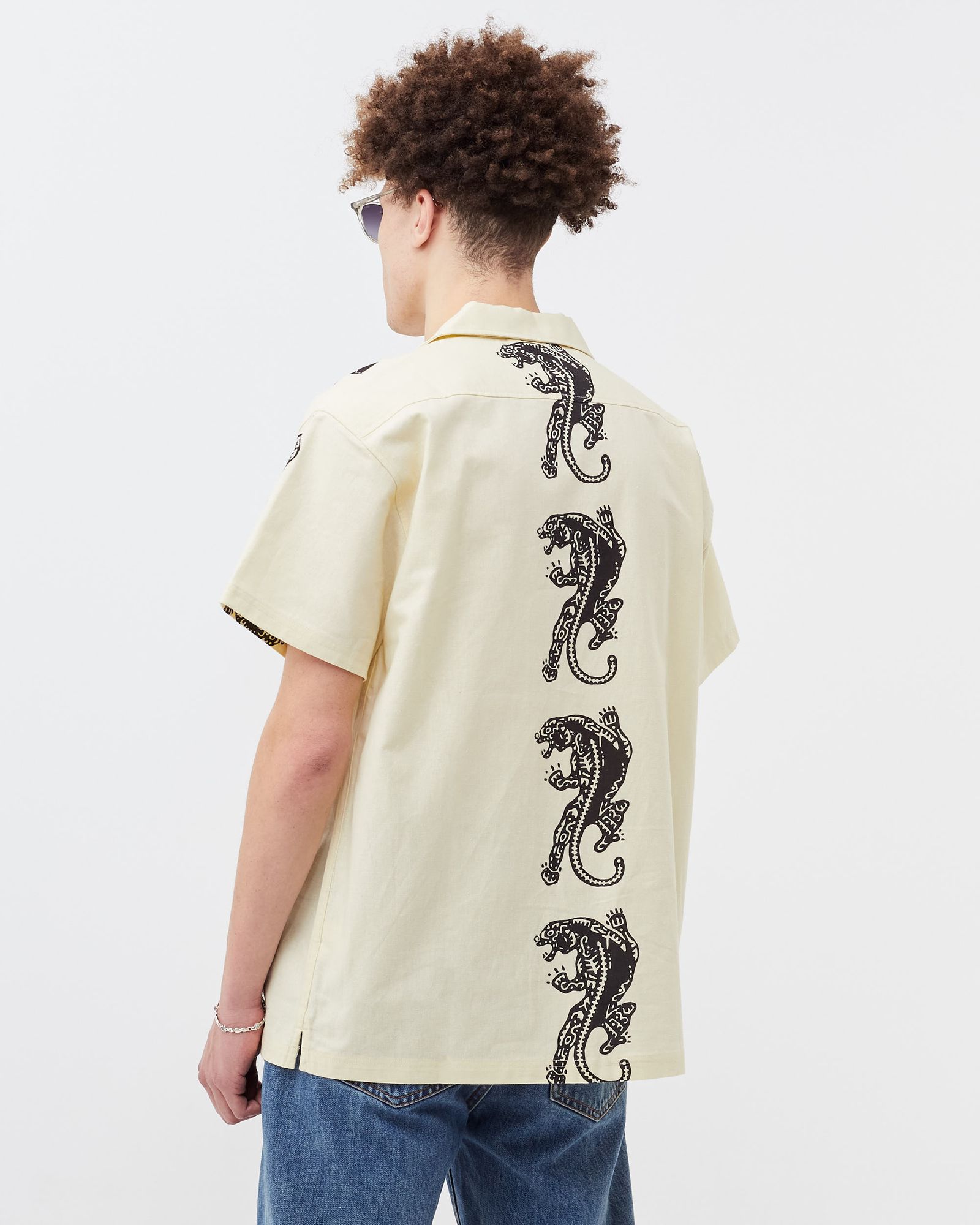 Block Print Panther Shortsleeve Shirt