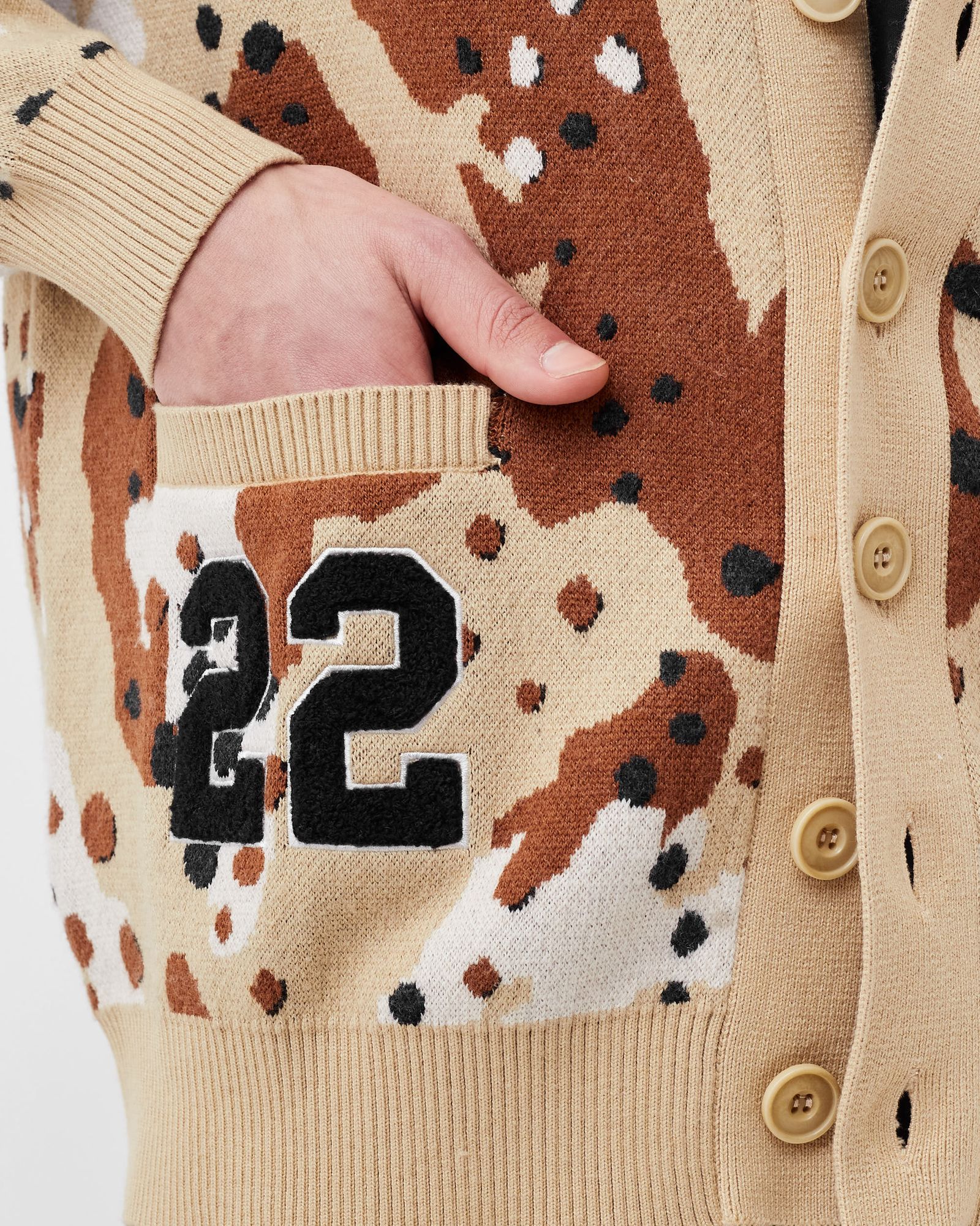 Cheetah Camo Knitted Cardigan