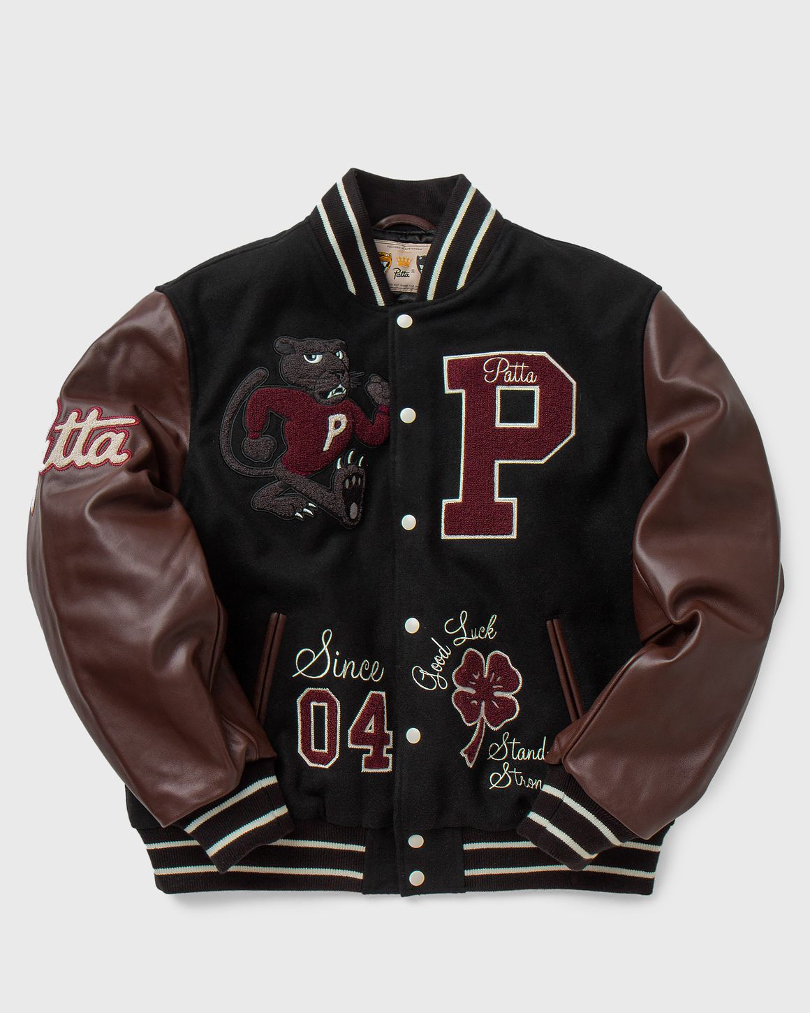 Patta ×  Jeans / Varsity Jacket Patta Homerun Denim Varsity Jacket (Black) | Parallel