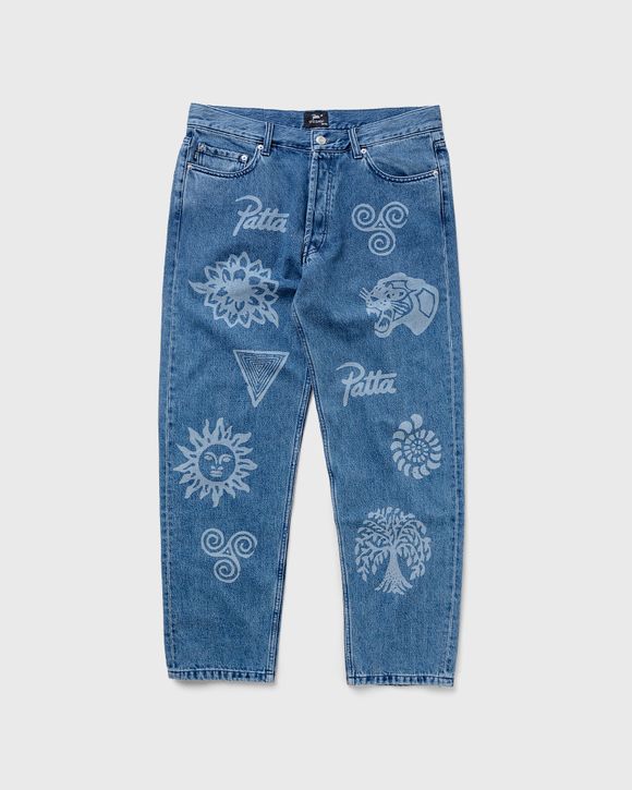 PATTA HOPE LOVE PEACE DENIM PANTS Blue | BSTN Store