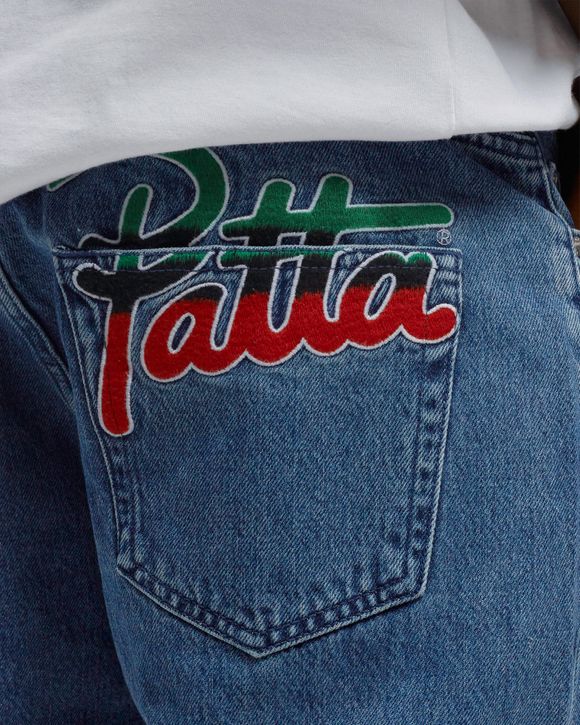 PATTA HOPE LOVE PEACE DENIM PANTS Blue | BSTN Store