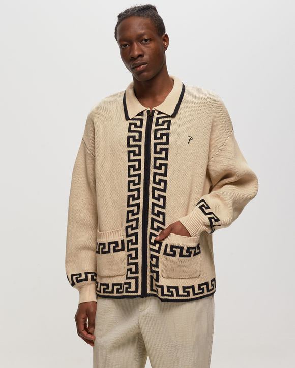 PATTA ZAPOTEC KNITTED ZIP CARDIGAN Beige