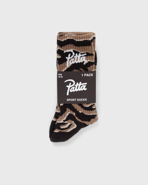 Tiger Stripe Script Logo Sport Socks
