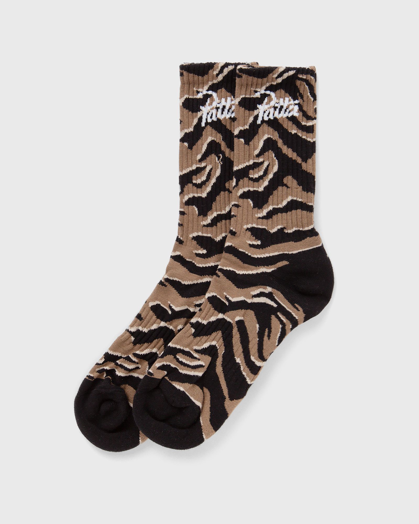 Tiger Stripe Script Logo Sport Socks