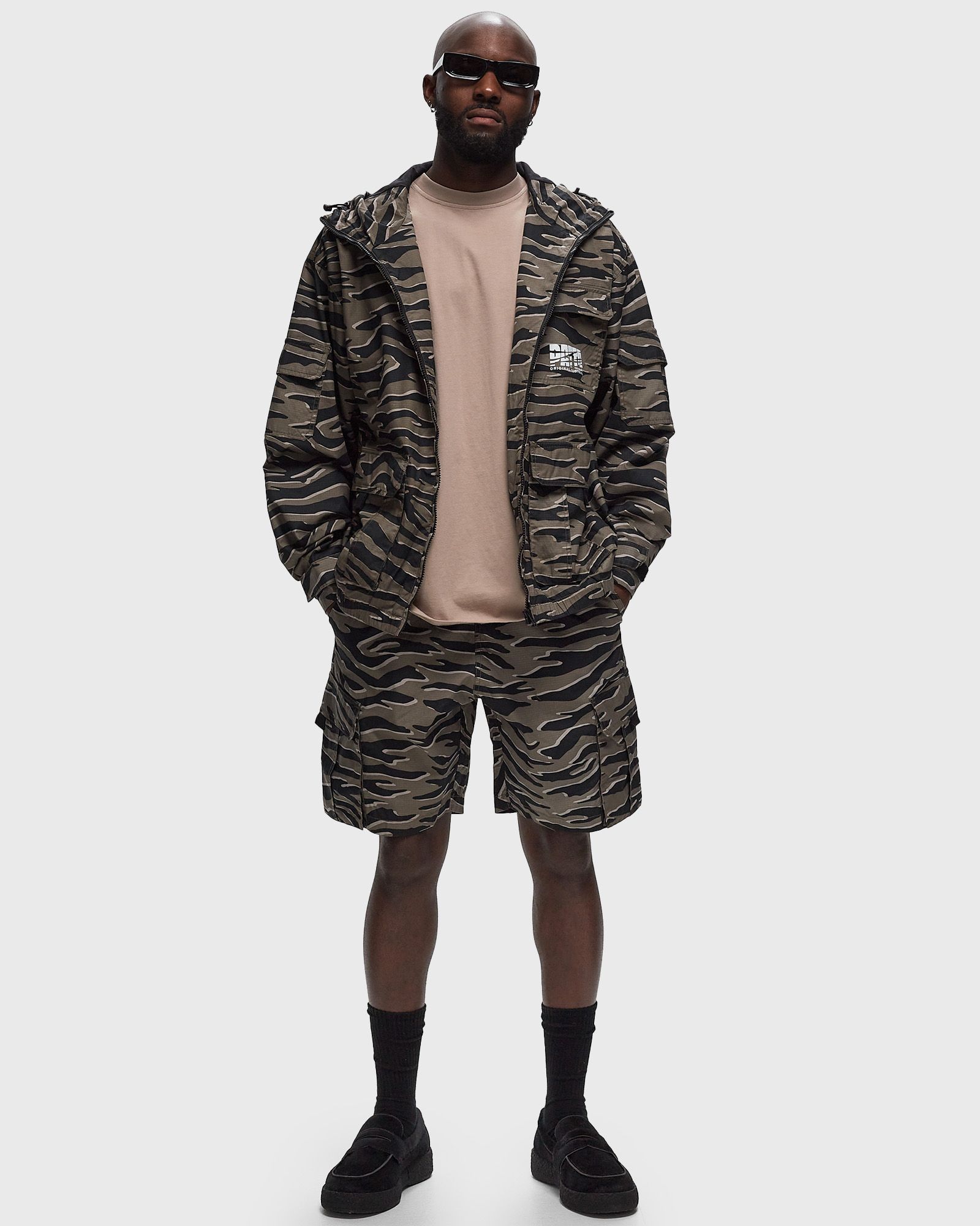 Tiger Stripe Camo Cargo Ripstop Shorts