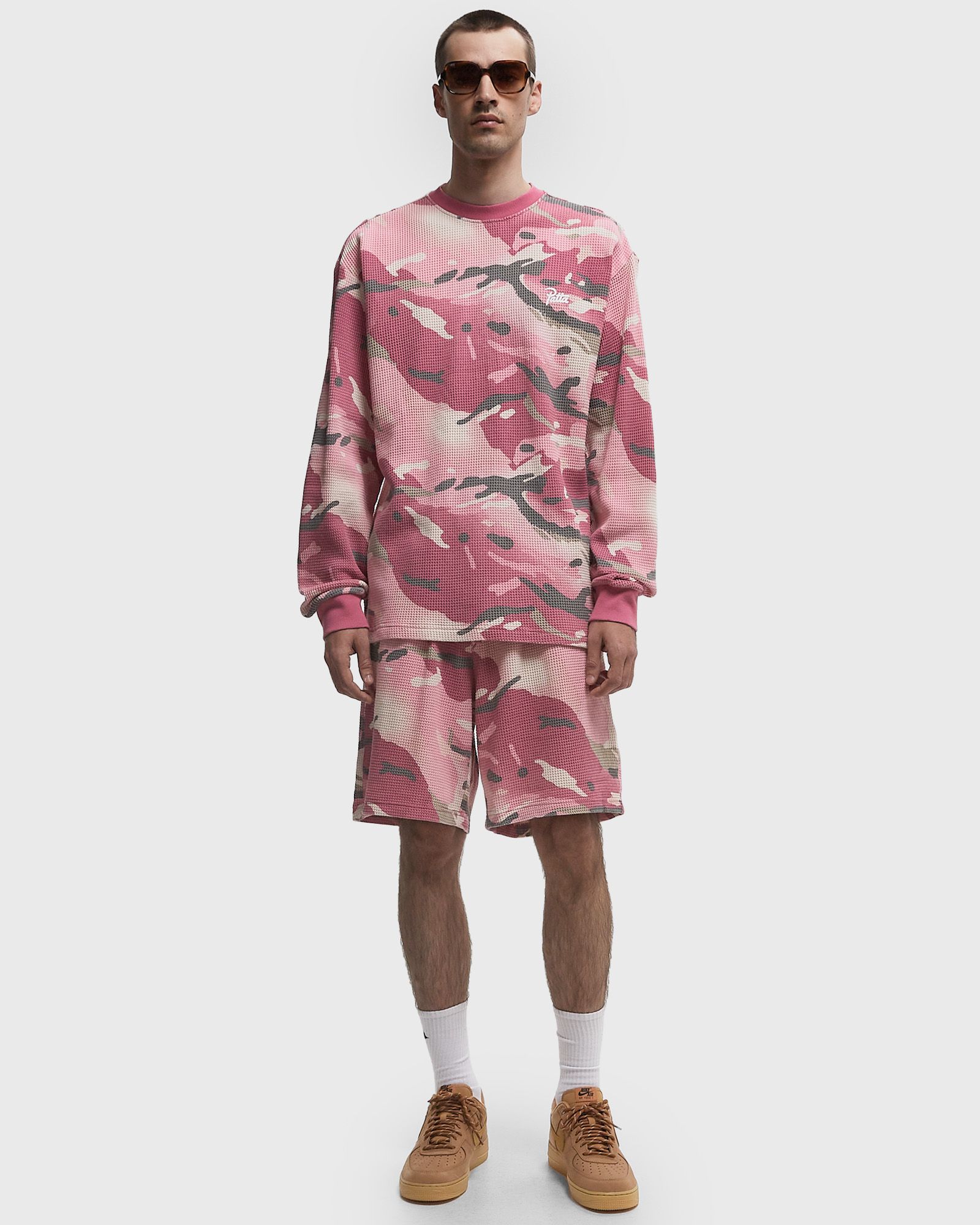 Cactus Flower Camo Waffle Shorts