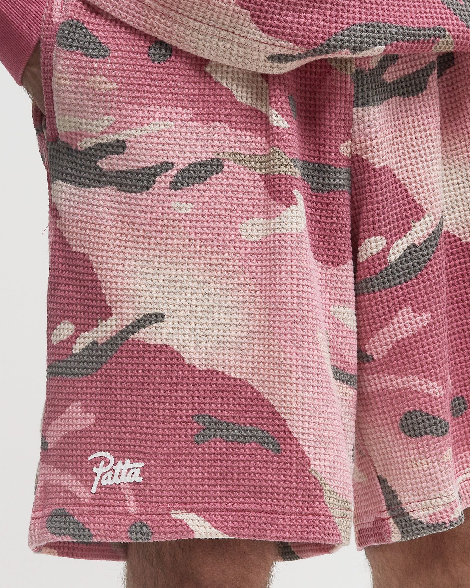 Cactus Flower Camo Waffle Shorts