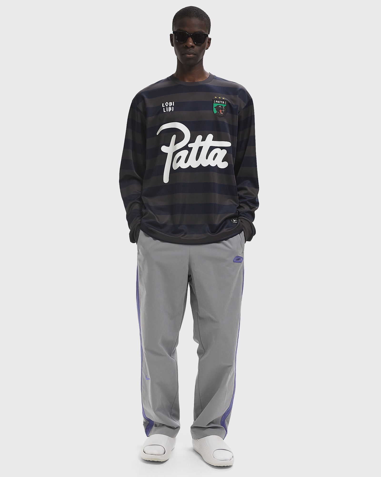 トップス PATTA Striped Long Sleeve Football Patta Striped Longsleeve Football Jersey (Chalk Violet