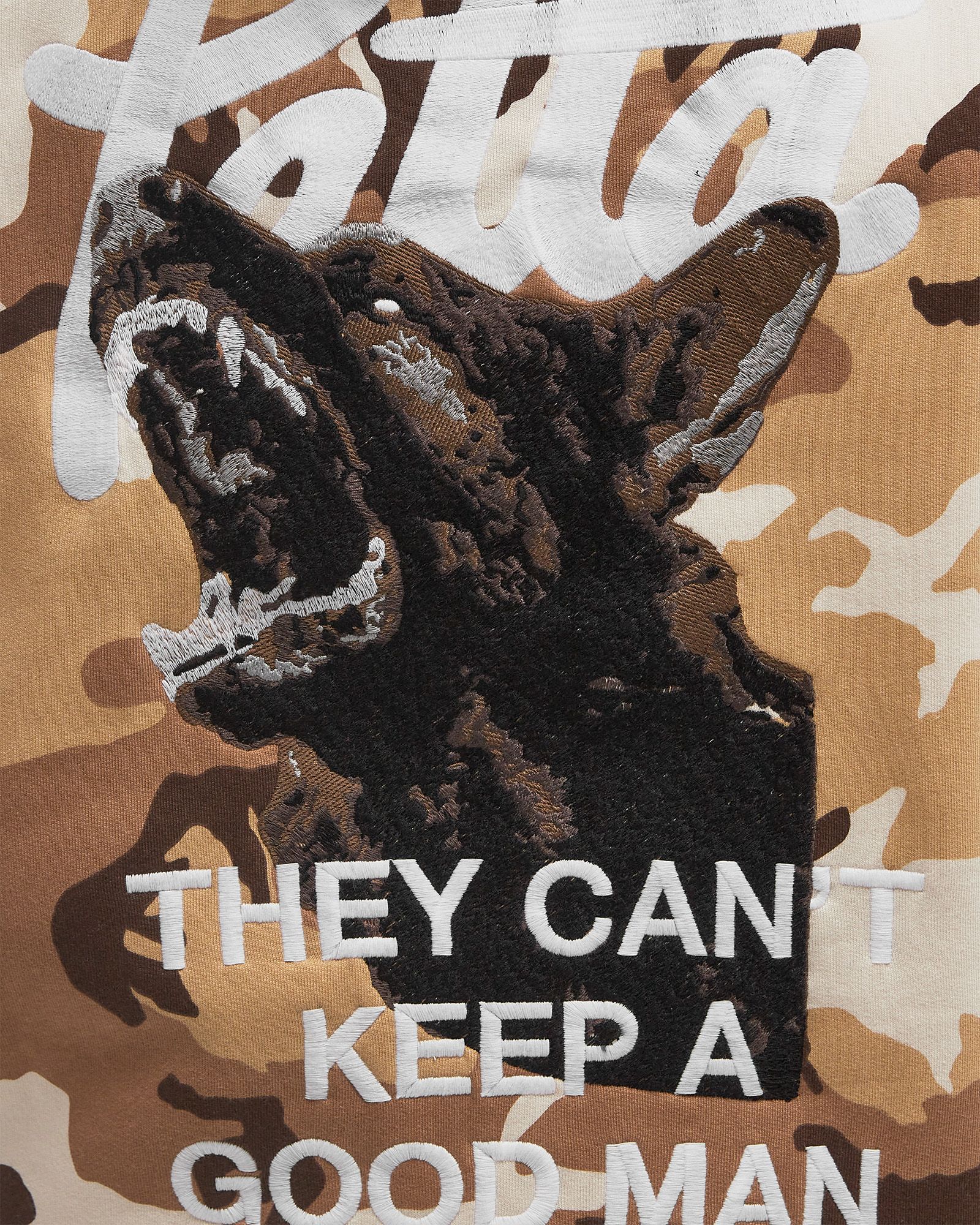 Bark Woodland Camo Boxy Hooded Sweater