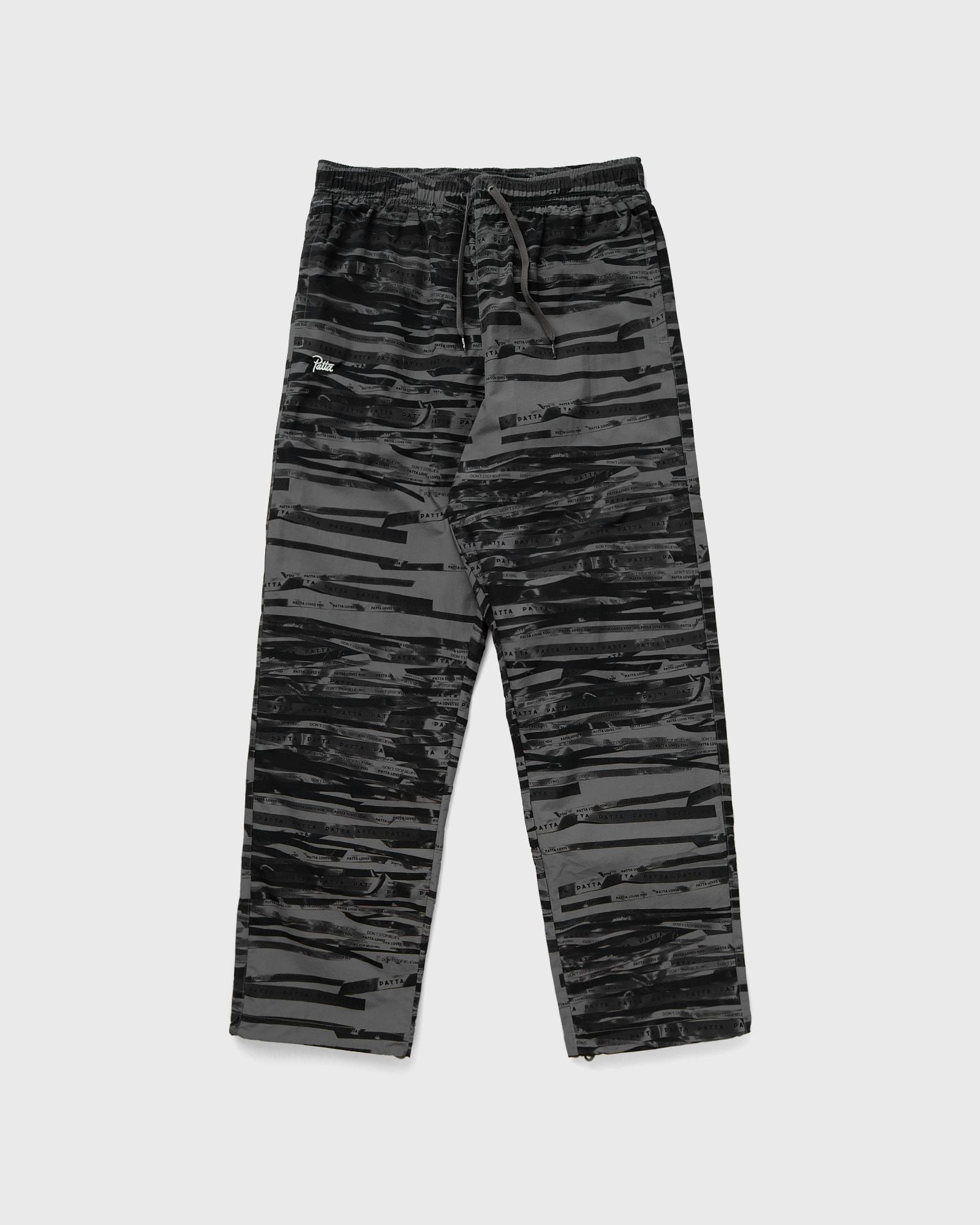 PATTA - ribbons nylon m2 track pants men track pants black|grey in größe:xl