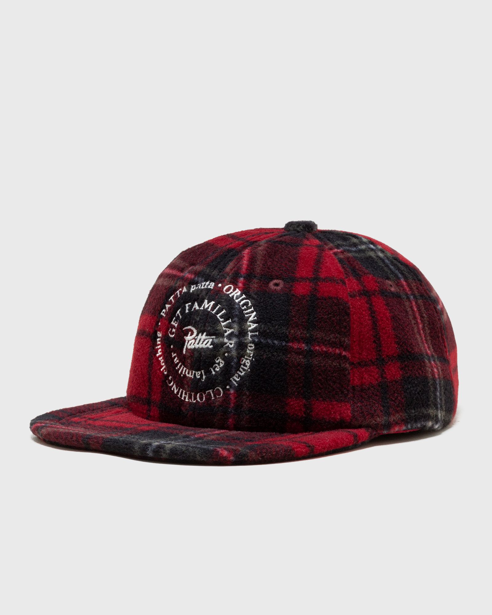 PATTA - tartan sherpa fleece cap men caps red in größe:one size