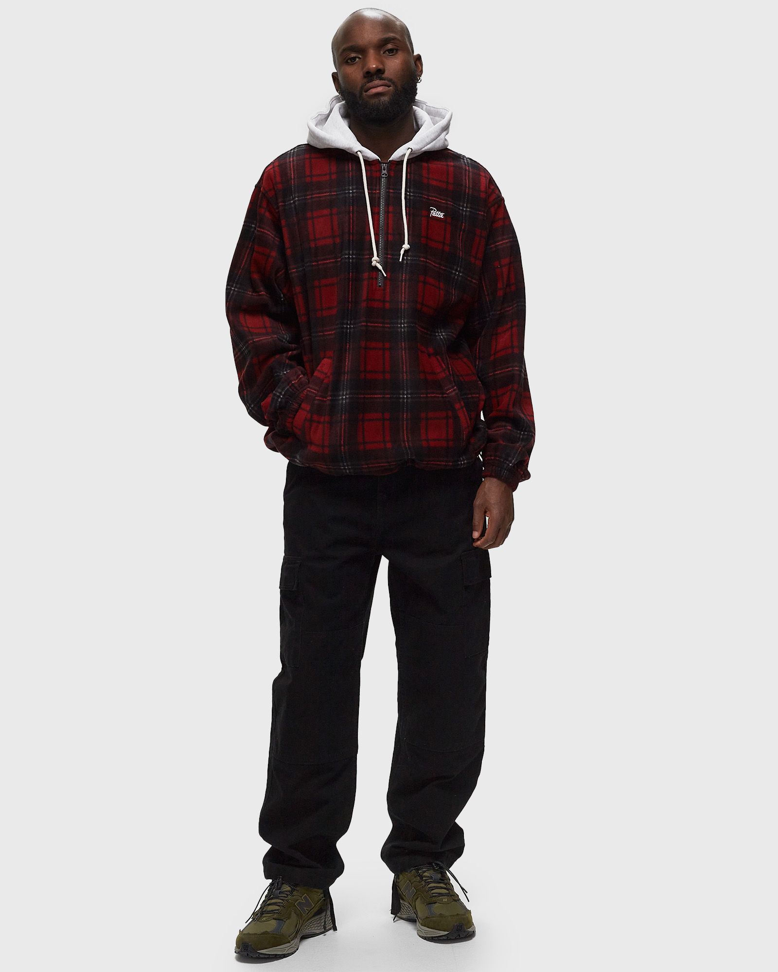 TARTAN FLEECE HOODED OVERSHIRT