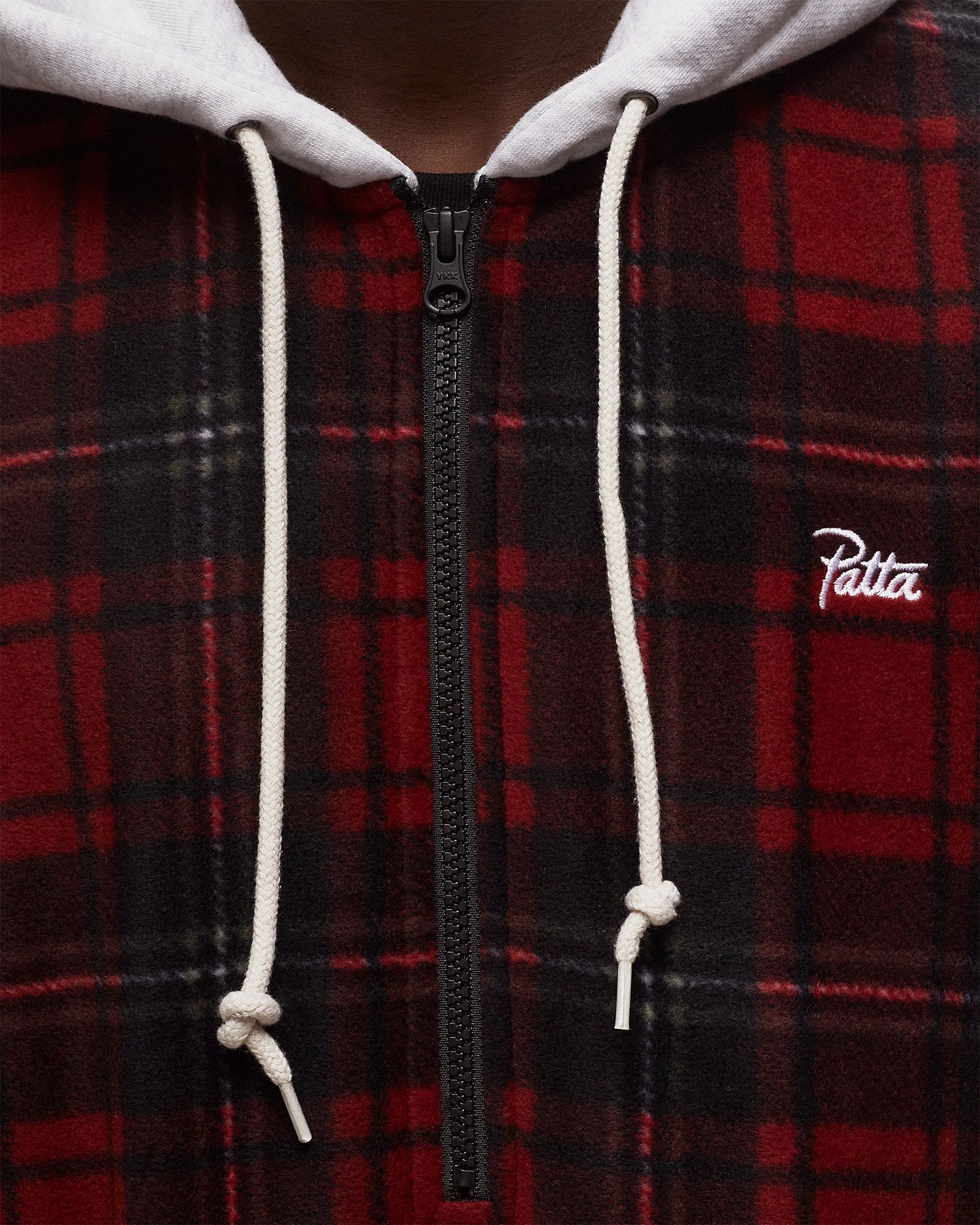 TARTAN FLEECE HOODED OVERSHIRT