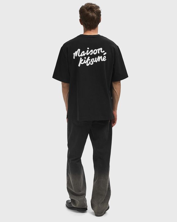 Maison Kitsune HANDWRITING OVERSIZE TEE Black | BSTN Store