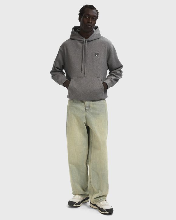 Maison Kitsune FOX HEAD COMFORT HOODIE Grey | BSTN Store