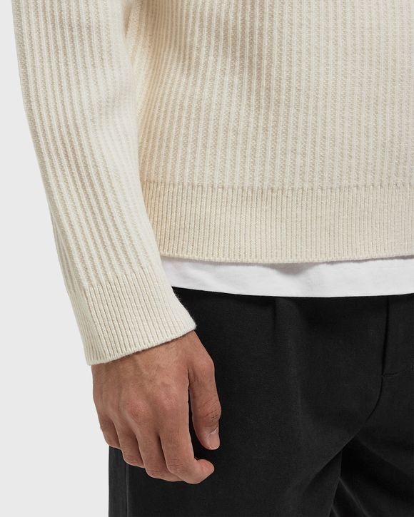 FOX HEAD WOOL RIBBED JUMPER