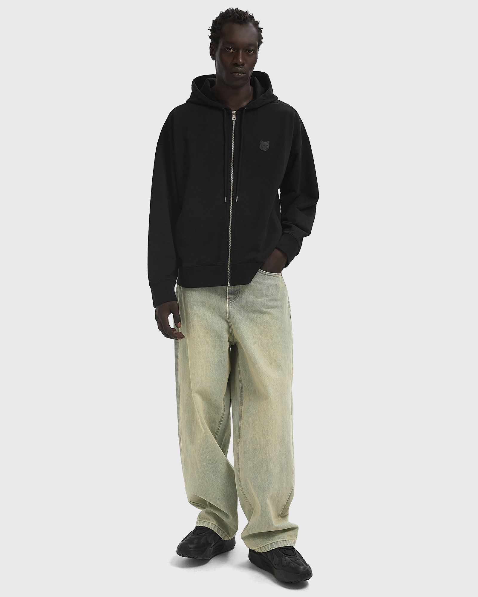 FOX HEAD ZIPPED OVERSIZE HOODIE