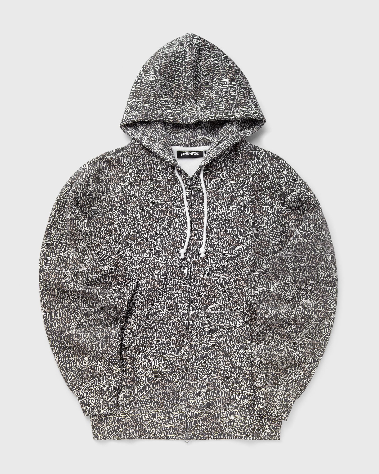 Burnt Sticker Stamp Zipped Hoodie-image
