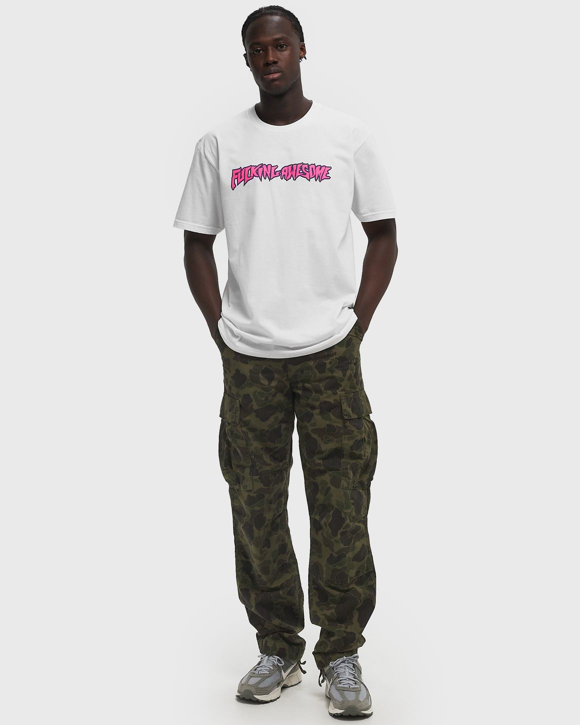 Fucking Awesome 2025 Stamp Logo Short Sleeve Tee White