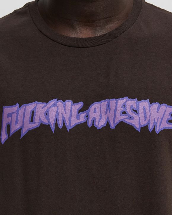 Fucking Awesome 2025 Stamp Logo Short Sleeve Tee Brown