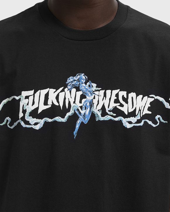 【FUCKING AWESOME】 BASKIN RIBBONS SHORT SLEEVE TEE BLACK Fucking Awesome Baskin Ribbons Short Sleeve Tee Black | BSTN