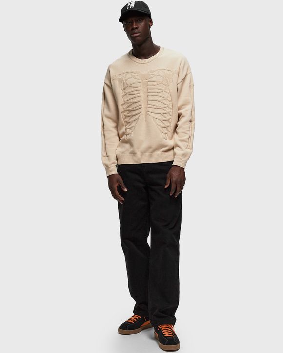 Fucking Awesome Skeleton Sweater Beige - CREAM