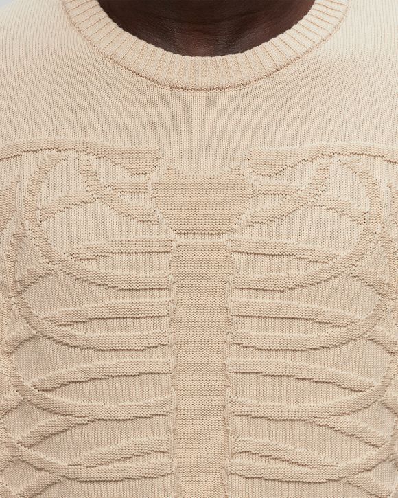 Fucking Awesome Skeleton Sweater Beige - CREAM