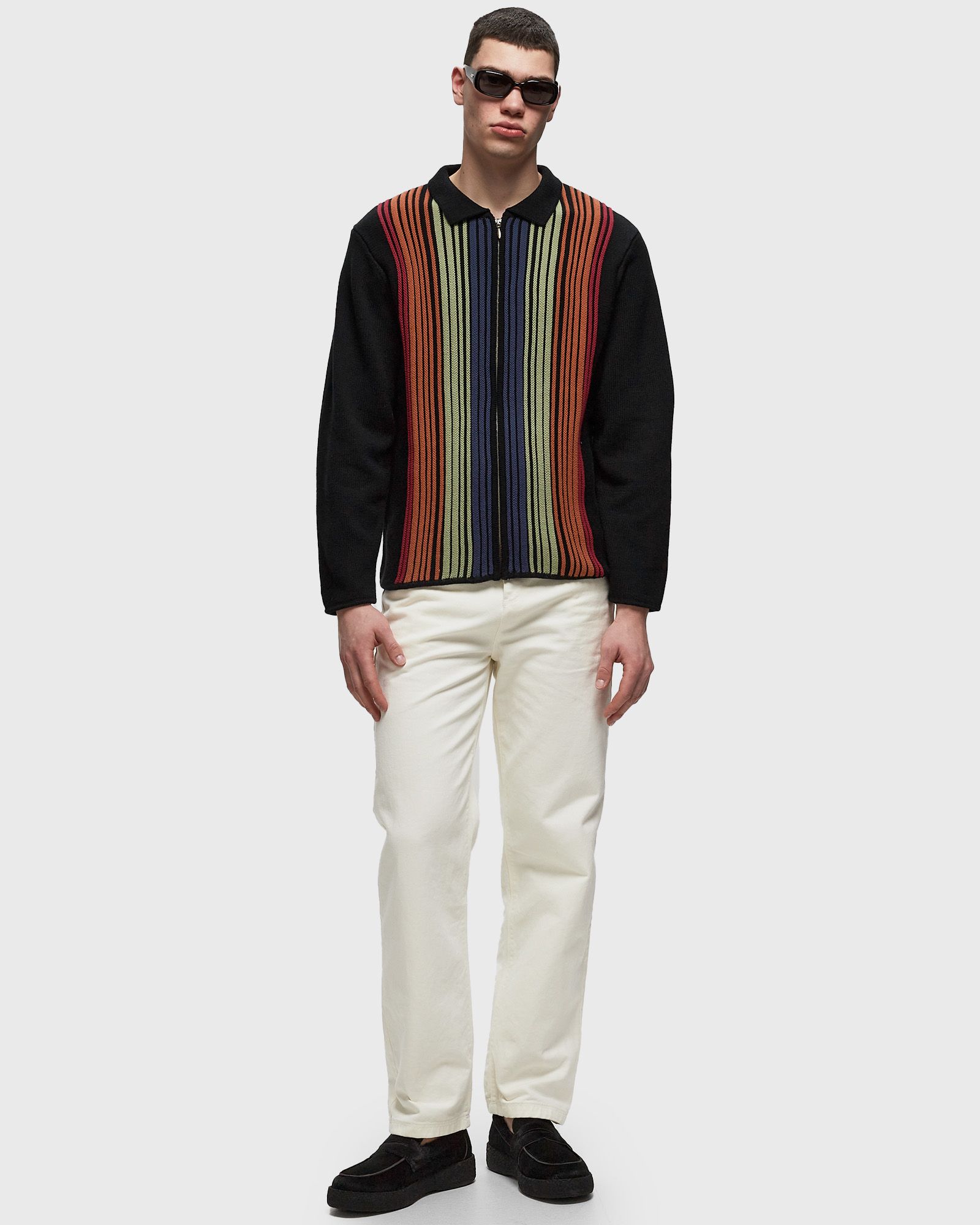 Multi Stripe Zip Polo