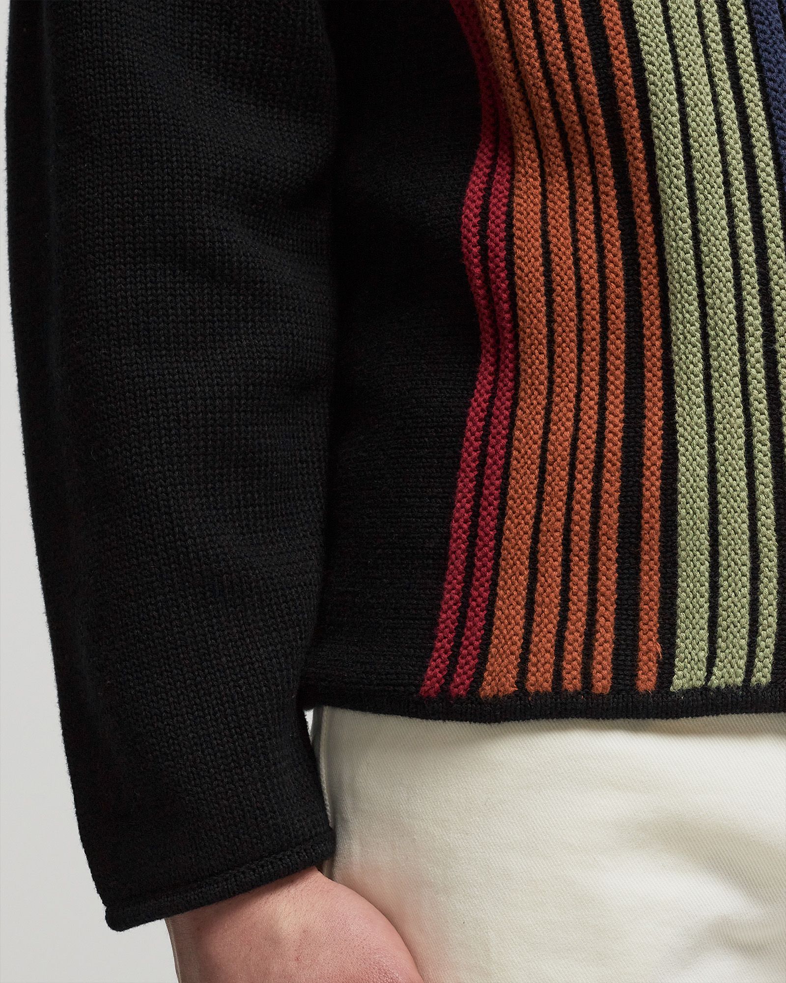 Multi Stripe Zip Polo