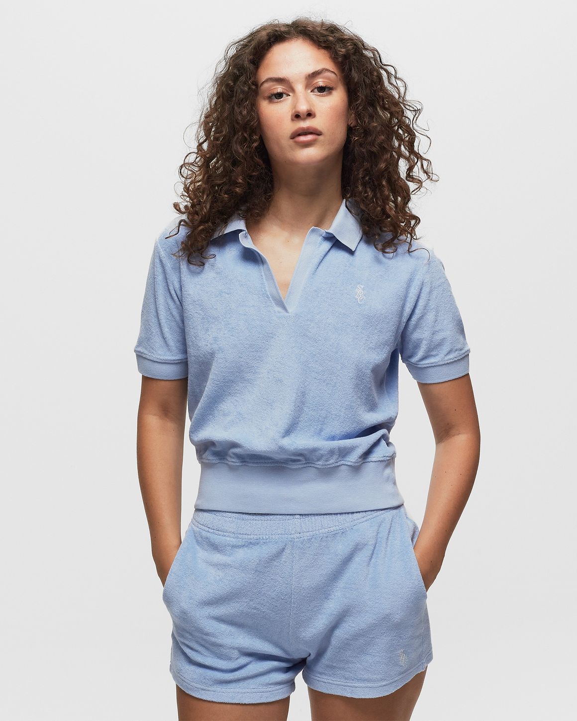 Sporty & Rich SRC Ss Terry Polo Blue | BSTN Store